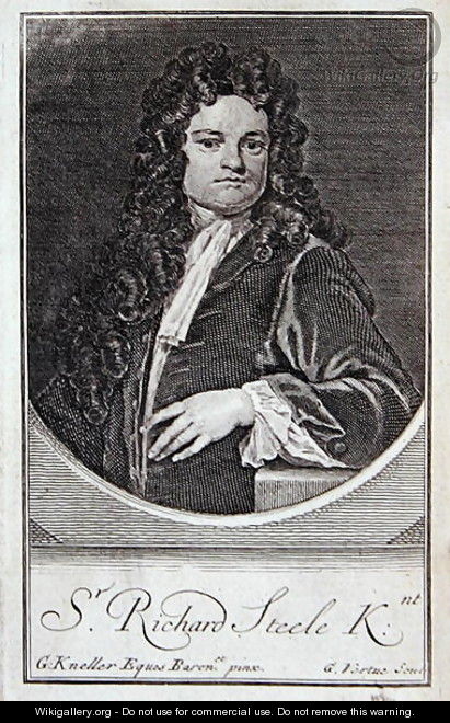 Portrait of Richard Steele - (after) Kneller, Sir Godfrey