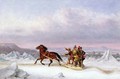 Crossing the St Lawrence from Levis to Quebec on a Sleigh - Cornelius Krieghoff