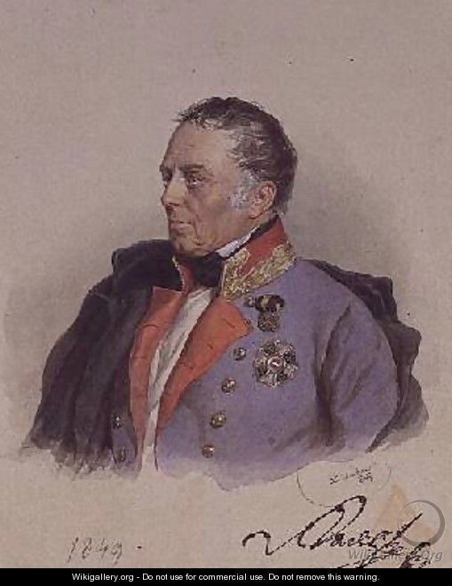 Johann Joseph Wenzel Count Radetzky 1766-1858 Governor of the Lombardo Venetian territories in the mid 1800s - Josef Nikolaus Kriehuber