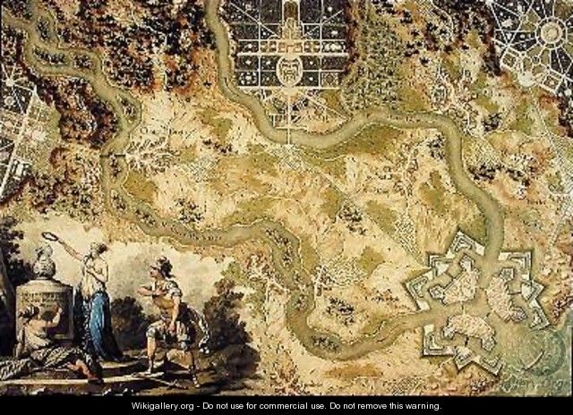 An imaginary map of Czartorysk - Tadeusz Kosciuszko