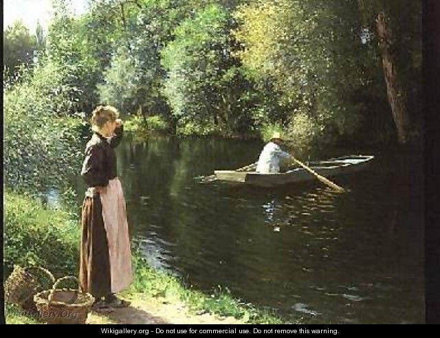 Boating on a Summers Day - Leopold-Franz Kowalsky