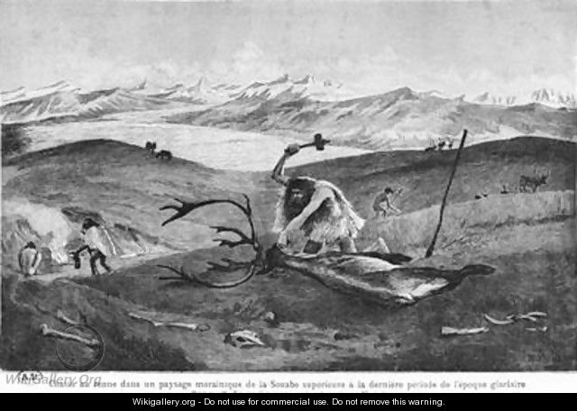 Reindeer hunting during the late Ice Age in a morainic landscape of high Souabe - Wilhelm Kranz