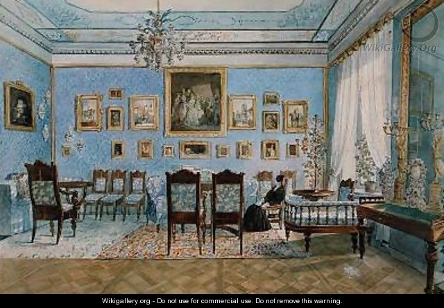 The Salon of Madame Hanska 1801-82 in St Petersburg - Carl Ivanovitch Kollmann