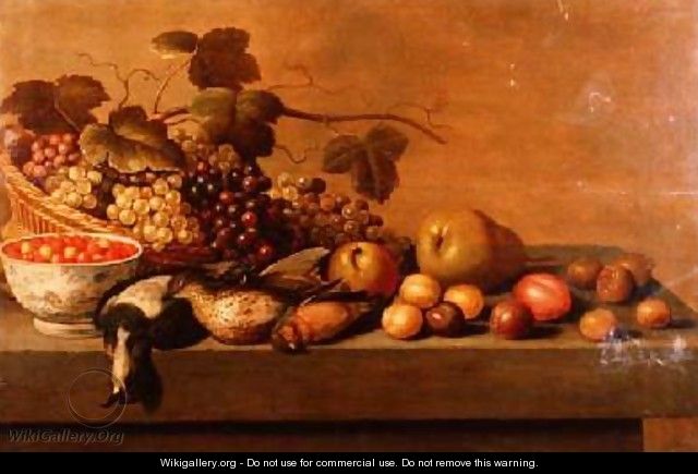 Still Life of Fruit and Game Birds - Roloef Koets