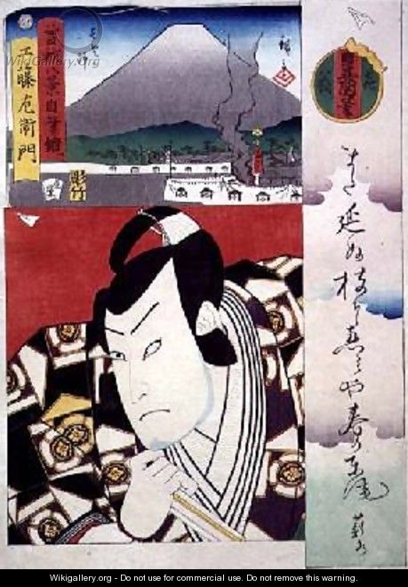 The Actor Bando Hikosaburo V in the Role of Kudo Saemon - Utagawa Kunisada