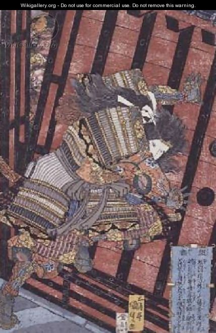 Hangaku defending the gate - Utagawa Kunisada