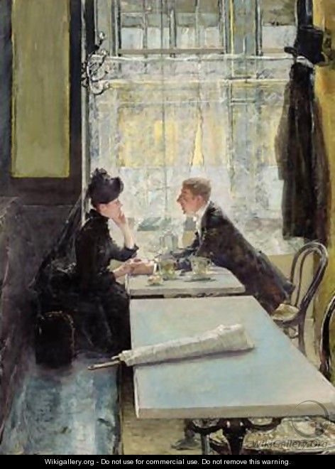 Lovers in a Cafe - Gotthardt Kuehl