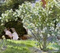 Roses or The Artists Wife in the Garden at Skagen - Peder Severin Kroyer