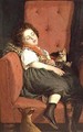 Girl sleeping with Kittens - Auguste L
