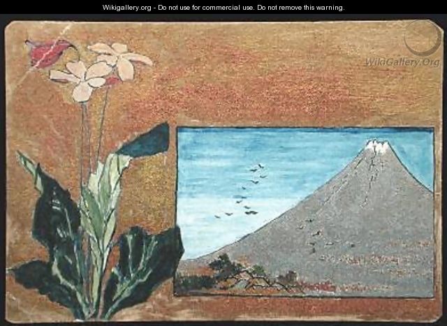 Fuji with Flowers - Christopher Grant La Farge