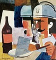 Soldier with Pipe and Bottle - Roger de La Fresnaye