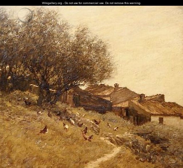 A Hillside Village in Provence - Henry Herbert La Thangue