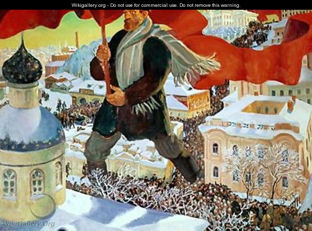 Bolshevik - Boris Kustodiev