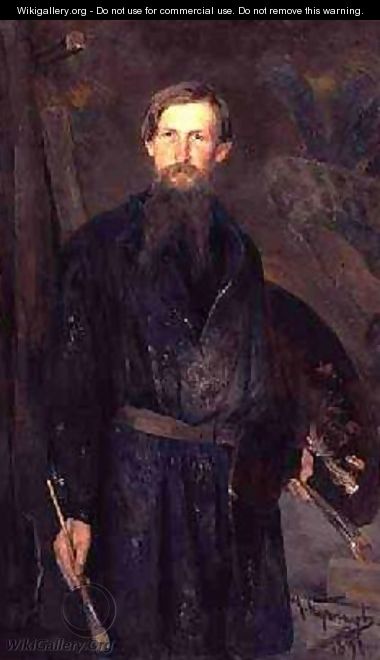 Portrait of Victor Mikhailovich Vasnetsov 1848-1926 - Nikolai Dmitrievich Kuznetsov