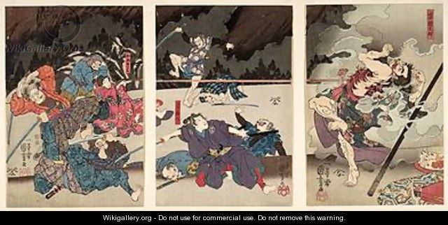 The Death of Yamanaka Dankuro - Utagawa Kuniyoshi