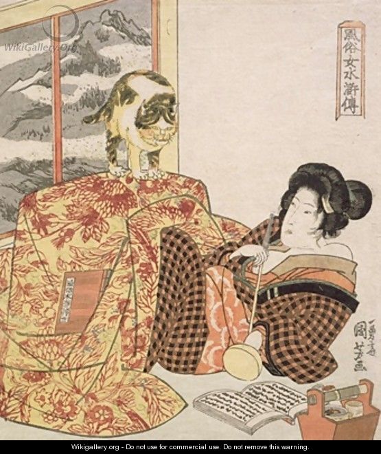 Brazier Kotatsu from the series 108 Designs of Customs of Women Likened to the Suikoden - Utagawa Kuniyoshi