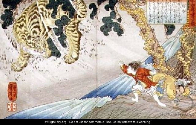 Yoko and the tiger - Utagawa Kuniyoshi