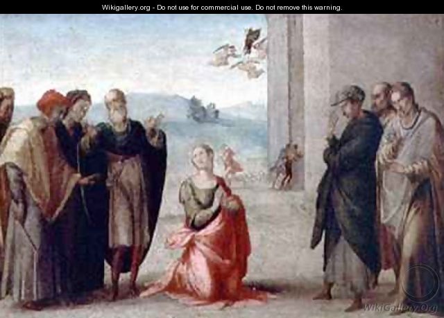 Martyrdom of a female saint - Francesco Granacci