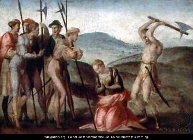 The martyrdom of a female saint - Francesco Granacci