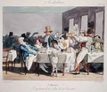 The hundred seater restaurant 5 oclock from Sundays of a Paris Bourgeois - (Jean Ignace Isidore Gerard) Grandville