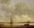 An Estuary with Boats - Jan van Goyen
