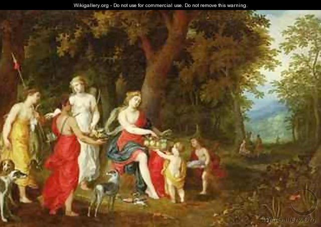 Diana and Her Maidens after the hunt - A. & Balen, H. van Govaerts