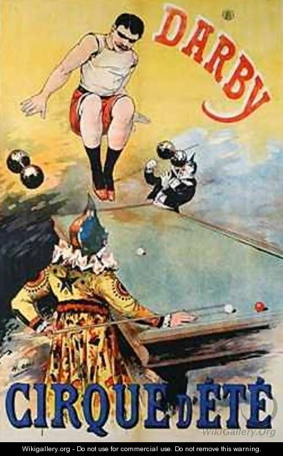 Poster advertising the Darby Cirque dEte - Henri (Boulanger) Gray