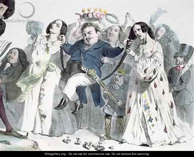 Caricature of Honore de Balzac 1799-1850 - (after) Granville