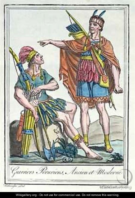 Ancient and Modern Peruvian Warriors - (after) Grasset de Saint-Sauveur, Jacques