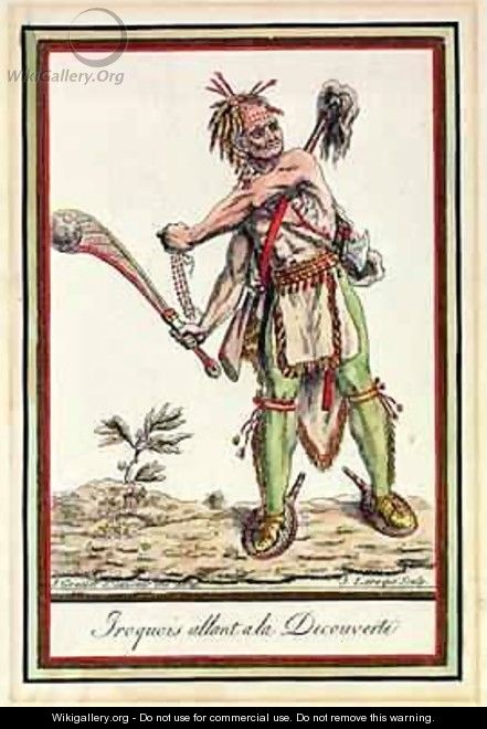Iroquois Setting Out on an Expedition - (after) Grasset de Saint-Sauveur, Jacques