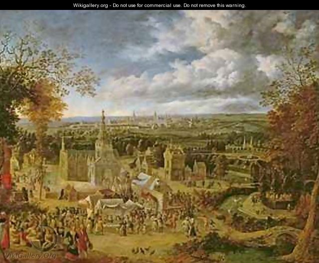 A Fete and View of a City - Jan Griffier