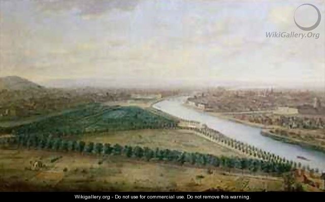 Paris view from above the Champs Elysees - Charles Leopold Grevenbroeck