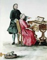 A Singer at the Clavichord with her Teacher - Jan van Grevenbroeck