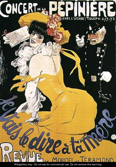 Poster for the Concert de la Pepiniere - Jules Alexandre Grun