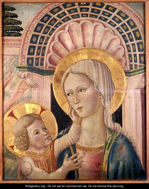 Madonna and Child in front of a scallop niche - Matteo da Gualdo