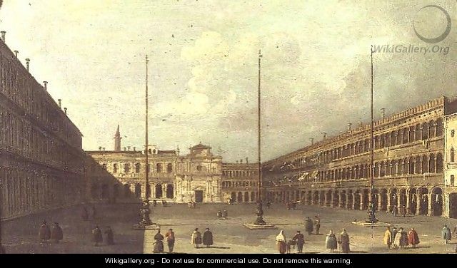 The Piazza San Marco Venice with figures - (after) Guardi, Francesco