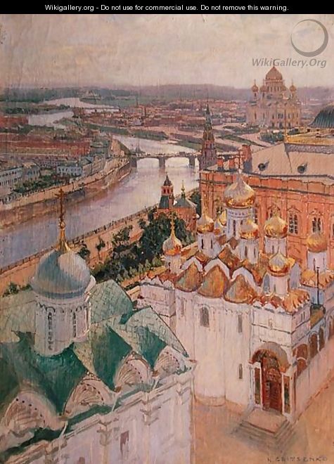View of Moscow from the Bell Tower of Ivan the Great - Nikolai Nikolaevich Gritsenko