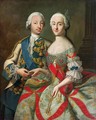 Portrait of Catherine the Great 1729-96 and Prince Petr Fedorovich 1728-62 - Georg Christoph Grooth