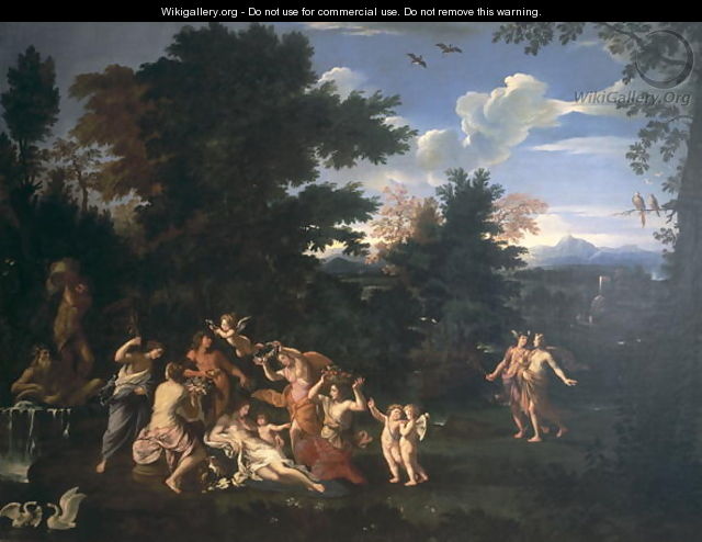 Landscape with Homage to Venus - Giovanni Francesco Grimaldi