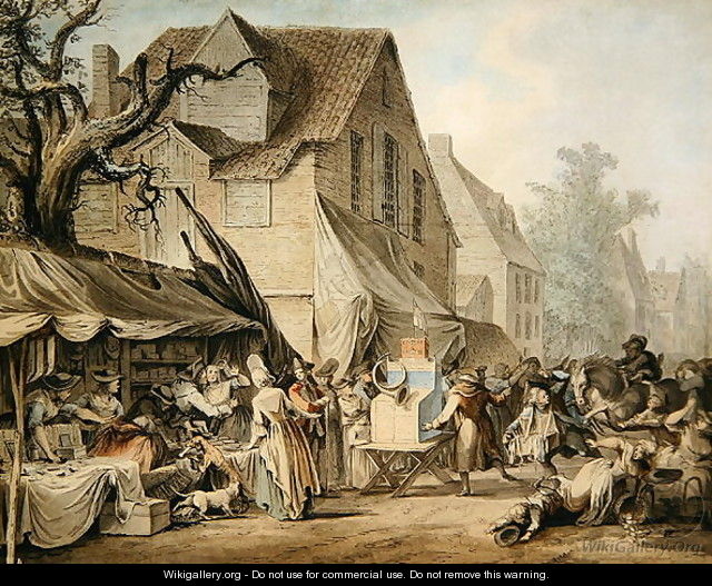 A Market Scene - Samuel Hieronymous Grimm