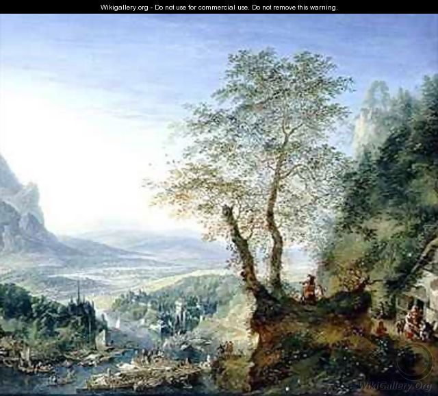 A capriccio river landscape - Jan the Elder Griffier