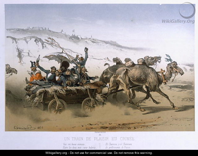 A Pleasure Wagon in the Crimea - Eugene Charles Francois Guerard