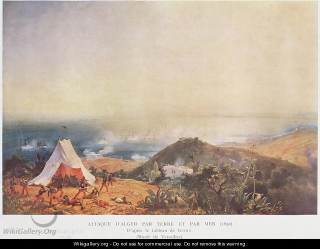 Attack of Algiers by land and sea in 1830 - Theodore Gudin