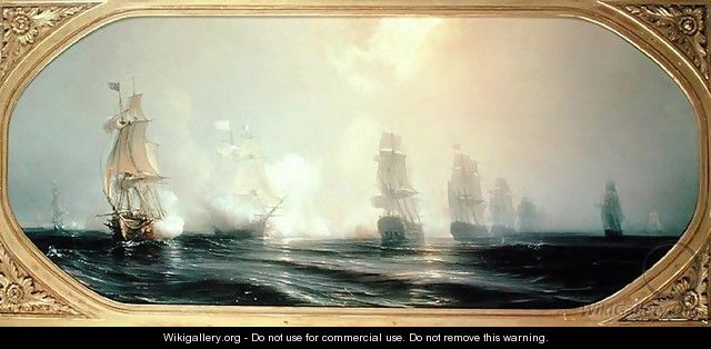 Naval Battle in Chesapeake Bay - Theodore Gudin
