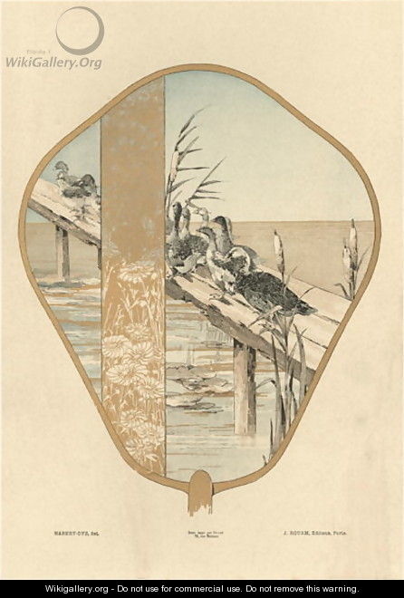 Fan plate 1 from Fantaisies decoratives - (after) Habert-Dys, Jules-Auguste