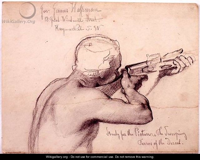 An Arab with a Musket study for The Swooping Terror of the Desert - Carl Haag