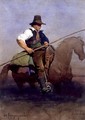 Un Campagnole a Roman peasant on horseback - Carl Haag