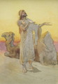 Study of an Arab Praying in the Desert with his Camel - Carl Haag