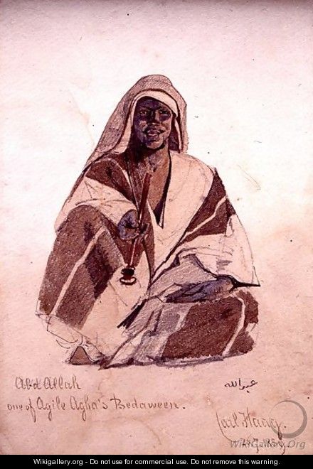 Abd Allah one of Agile Aghas Bedouin - Carl Haag