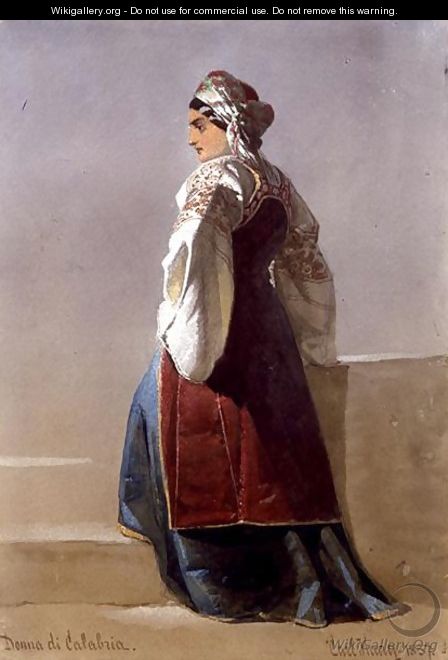 Donna di Calabria portrait of an Italian girl - Carl Haag